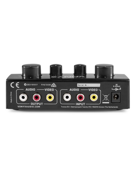 AV430B CONTROLADOR MICRÓFONOS KARAOKE NEGRO