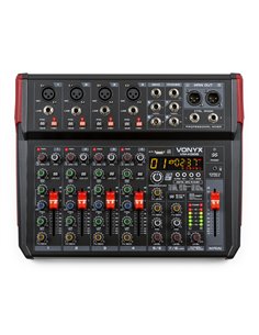 VM-KG08 MEZCLADOR PARA MÚSICA 8 CANALES BT/DSP/USB GRABACIÓN
