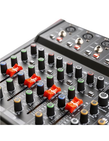 VM-KG08 MEZCLADOR PARA MÚSICA 8 CANALES BT/DSP/USB GRABACIÓN