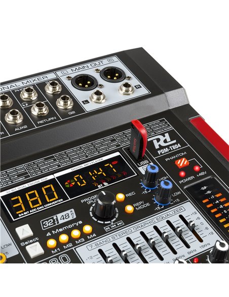 PDM-T804 MEZCLADOR DE DIRECTO 8 CANALES DSP/MP3