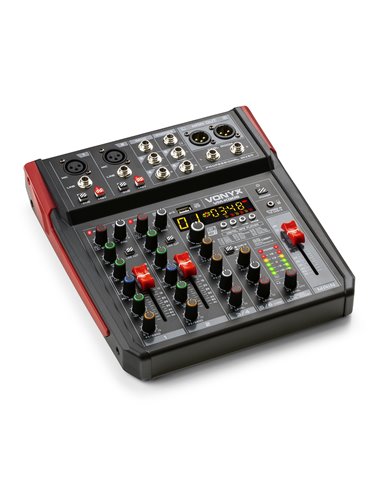 VM-KG06 MEZCLADOR PARA MÚSICA 6 CANALES BT/DSP/USB GRABACIÓN
