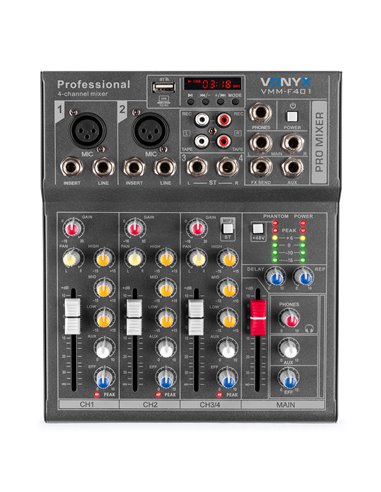 VMM-F401 MEZCLADOR DIRECTO 4 CANALES