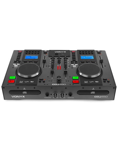CDJ450 DOBLE REPRODUCTOR MEZCLADOR SOBREMESA CD/MP3/USB CON BT