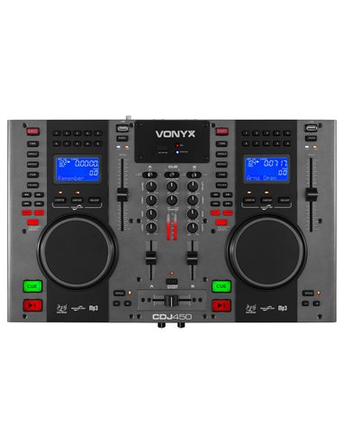 CDJ450 DOBLE REPRODUCTOR MEZCLADOR SOBREMESA CD/MP3/USB CON BT