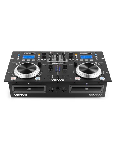 CDJ500 DOBLE REPRODUCTOR CON AMPLIFICADOR CD/MP3/USB/BT