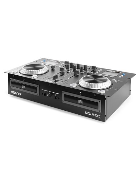CDJ500 DOBLE REPRODUCTOR CON AMPLIFICADOR CD/MP3/USB/BT