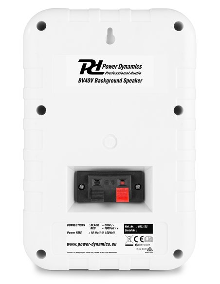 BV40B CONJUNTO DE ALTAVOCES DE AMBIENTE BLANCO 4" 100V