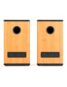 BS20 CONJUNTO DE ALTAVOCES ACTIVOS DE ESTANTERÍA CON BATERÍA, BAMBÚ