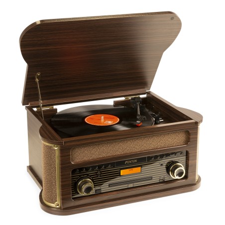 MEMPHIS GIRADISCOS VINTAGE MADERA OSCURA