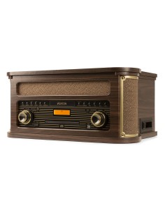 MEMPHIS GIRADISCOS VINTAGE MADERA OSCURA