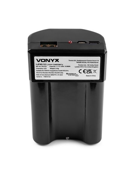 MRB12 PAQUETE DE BATERÍAS DE IONES DE LITIO DE 12 V CON CARGADOR