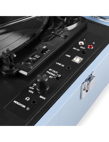RP118E GIRADISCOS MALETA CON BT IN/OUT