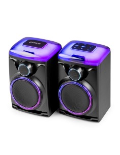 TRACK 2.0 JUEGO DE ALTAVOCES AMPLIFICADOS CON LED NEGRO