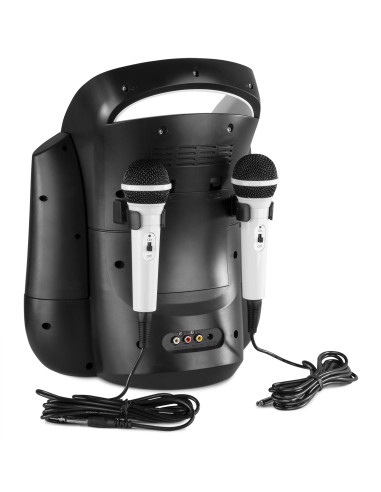 SBS30W SISTEMA KARAOKE CON CD Y 2 MICROS BLANCO