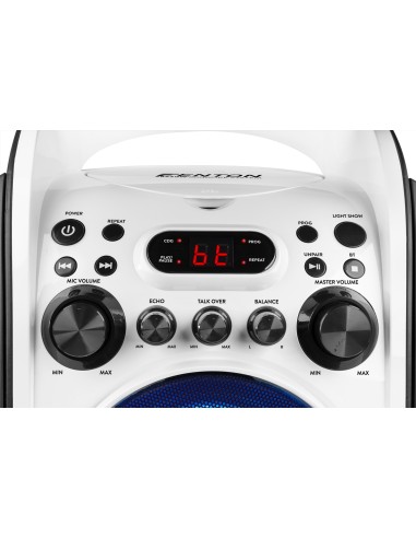 SBS30W SISTEMA KARAOKE CON CD Y 2 MICROS BLANCO