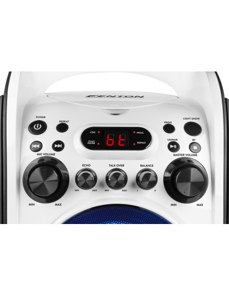 SBS30W SISTEMA KARAOKE CON CD Y 2 MICROS BLANCO