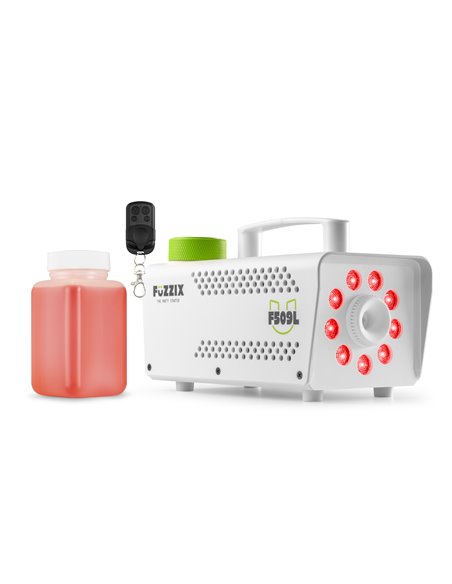 F509LW MÁQUINA DE HUMO PARTY 9 LEDS RGB EDICIÓN BLANCA