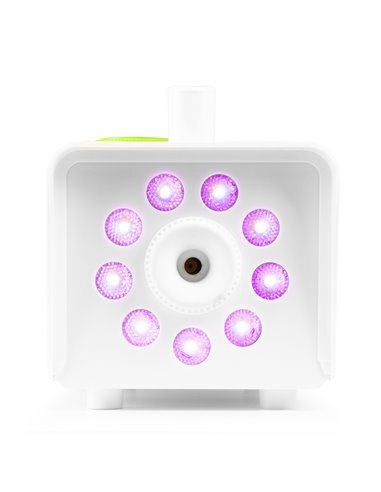 F509LW MÁQUINA DE HUMO PARTY 9 LEDS RGB EDICIÓN BLANCA
