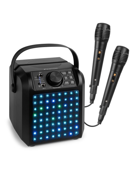 KAR50B ALTAVOZ KARAOKE CON EFECTO DE LUZ LED NEGRO