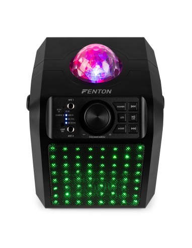 KAR55B ALTAVOZ KARAOKE CON LED JELLY BALL NEGRO