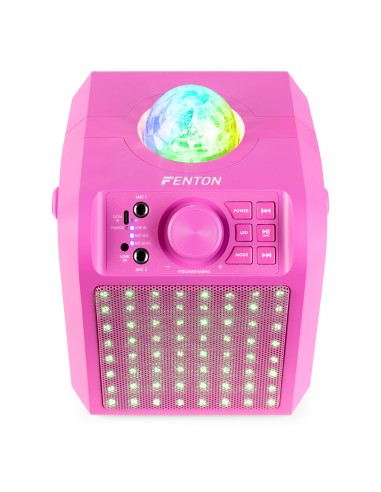 KAR55P ALTAVOZ KARAOKE CON LED JELLY BALL ROSA