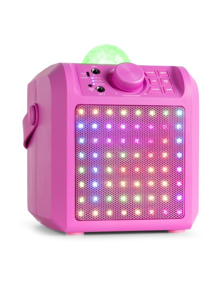 KAR55P ALTAVOZ KARAOKE CON LED JELLY BALL ROSA