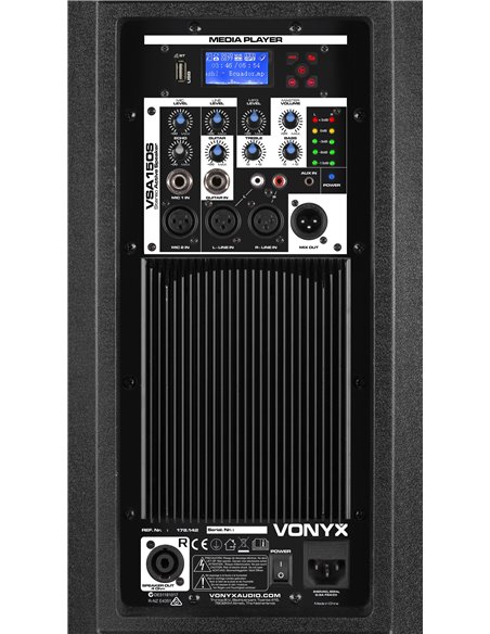 VSA150S CONJUNTO ACTIVO DE ALTAVOCES ESTÉREO 15"