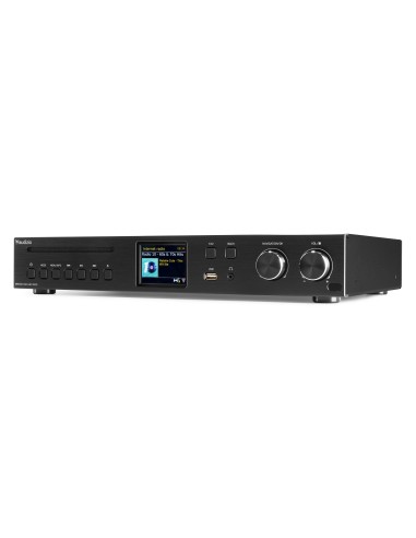 BRESCIA RECEPTOR DE INTERNET CON AMPLICADOR, DAB+ Y REPRODUCTOR CD NEGRO