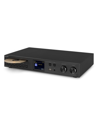 BRESCIA RECEPTOR DE INTERNET CON AMPLICADOR, DAB+ Y REPRODUCTOR CD NEGRO