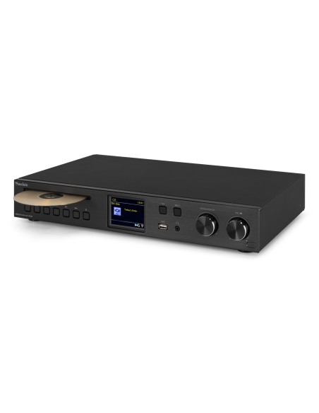 BRESCIA RECEPTOR DE INTERNET CON AMPLICADOR, DAB+ Y REPRODUCTOR CD NEGRO