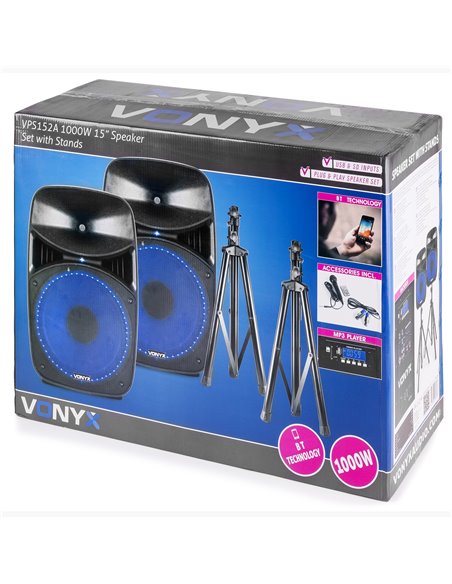 VPS152A SET PLUG & PLAY 1000W CON TRIPODES