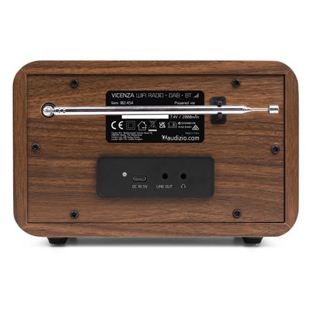 VICENZA WIFI RADIO INTERNET CON DAB+ Y BATERÍA WOOD
