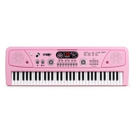 KD61P TECLADO ELECTRÓNICO 61 TECLAS CON BATERÍA ROSA