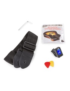 SOLOJAM CONJUNTO GUITARRA ACÚSTICA NATURAL OSCURA