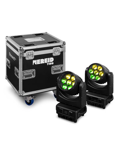 NEREID760 LED BEE EYE CABEZA MÓVIL CON ZOOM PARA EXTERIOR 2 PIEZAS EN FLIGHTCASE