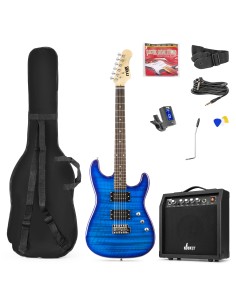 GIGKIT GUITARRA ELÉCTRICA ESTILO ACOLCHADO AZUL OSCURO