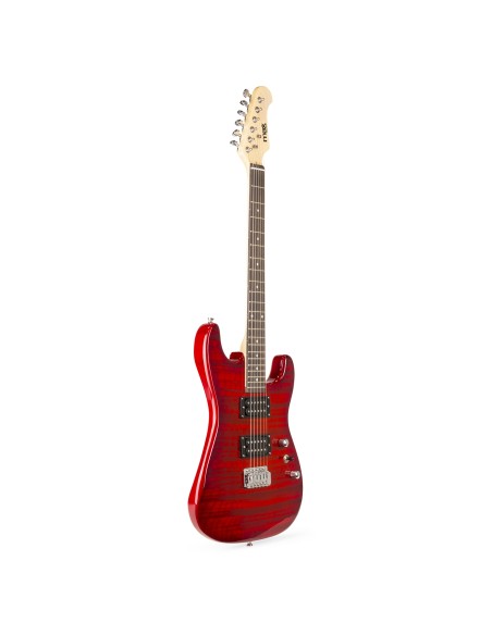 GIGKIT GUITARRA ELÉCTRICA ESTILO ACOLCHADO ROJO OSCURO