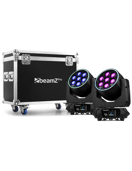 MHL760 LED BEE EYE CABEZA MÓVIL CON ZOOM 2 PIEZAS EN FLIGHTCASE