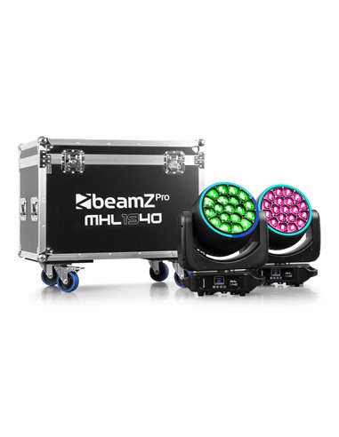 MHL1940 LED BEE EYE CABEZA MÓVIL CON ZOOM 2 UNIDADES EN FLIGHTCASE