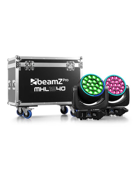MHL1940 LED BEE EYE CABEZA MÓVIL CON ZOOM 2 UNIDADES EN FLIGHTCASE