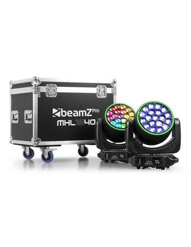 MHL1940 LED BEE EYE CABEZA MÓVIL CON ZOOM 2 UNIDADES EN FLIGHTCASE