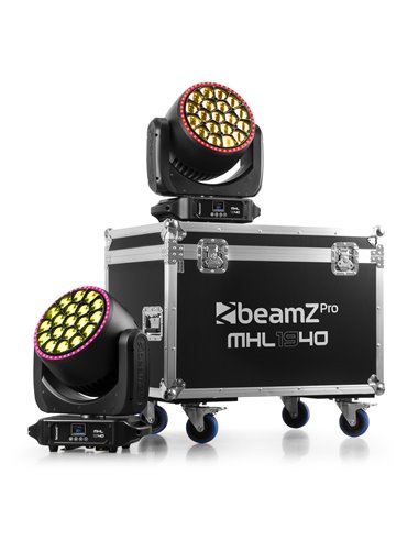 MHL1940 LED BEE EYE CABEZA MÓVIL CON ZOOM 2 UNIDADES EN FLIGHTCASE
