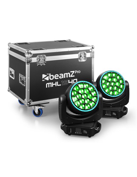 MHL1940 LED BEE EYE CABEZA MÓVIL CON ZOOM 2 UNIDADES EN FLIGHTCASE
