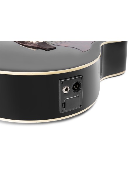 SHOWKIT CONJUNTO GUITARRA ACÚSTICA ELECTRIFICADA NEGRA