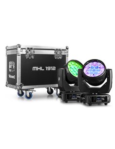 MHL1912 LED WASH CABEZAL MÓVIL CON ZOOM 2PCS EN FLIGHTCASE 2