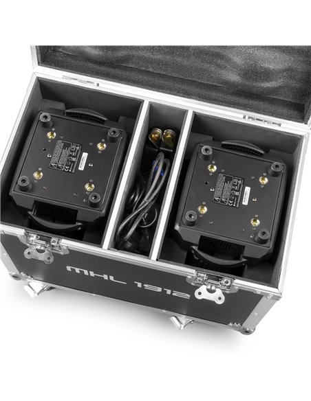 MHL1912 LED WASH CABEZAL MÓVIL CON ZOOM 2PCS EN FLIGHTCASE