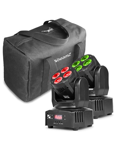 MHL36 LED WASH CABEZA MOVIL 4X 9W SET DE 2 PIEZAS EN BOLSA