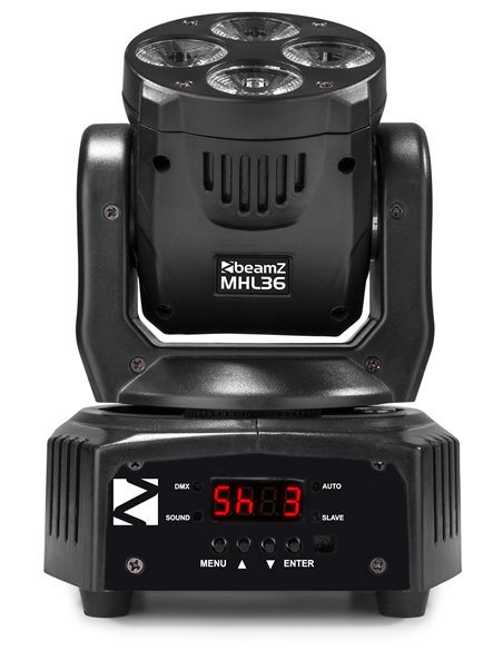 MHL36 LED WASH CABEZA MOVIL 4X 9W SET DE 2 PIEZAS EN BOLSA