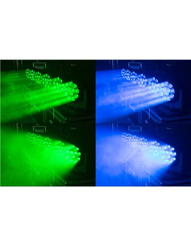 MHL1240 LED WASH CABEZA MOVIL CON ZOOM 2 PIEZAS EN FLIGHTCASE