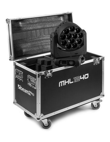 MHL1240 LED WASH CABEZA MOVIL CON ZOOM 2 PIEZAS EN FLIGHTCASE